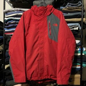 The North Face Men's Bold Red and Charcoal Jacket